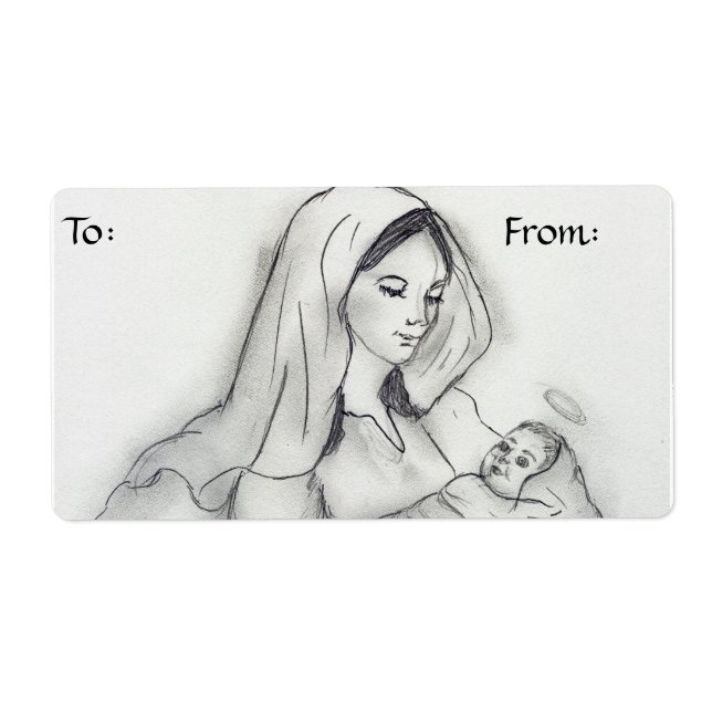 Étiquette Balise Cadeau Amour de la mère (Devant)