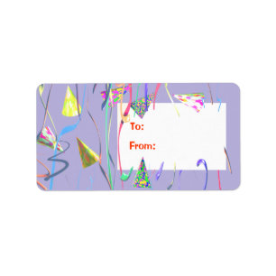 Étiquette Balise cadeau Casquette de fête d'anniversaire