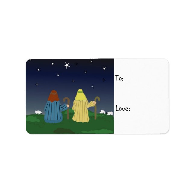 Étiquette Balise Cadeau de berger dans le champ (Devant)