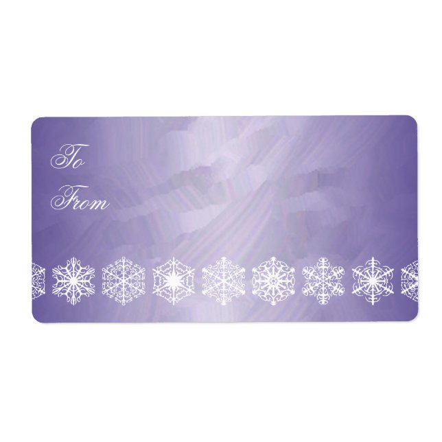 Étiquette Balise Cadeau de Noël de l'Aiguille à huile violet (Devant)