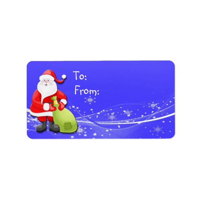 Étiquette Balise cadeau de Noël du Père Noël (Devant)