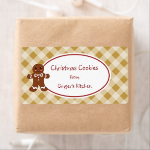 Étiquette Balise cadeau de Noël Gingerbread Cookies Étiquett