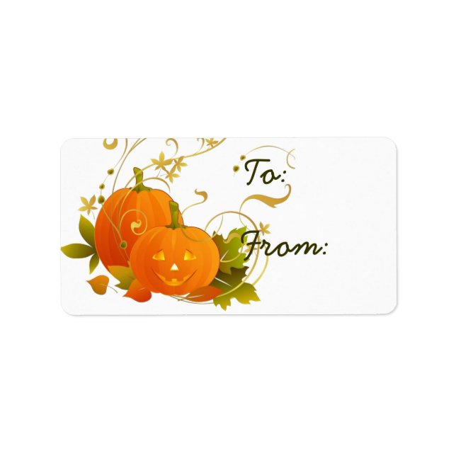 Étiquette Balise cadeau Halloween et Thanksgiving (Devant)