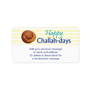 Étiquette Balise cadeau Joyeux de Challah-days