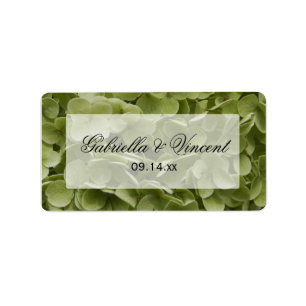 Étiquette Balise Green Annabelle Hydrangea Floral Wedal Favo