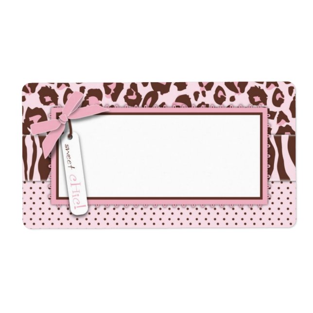 Étiquette Balise Nom de la fille Cheetah (Devant)