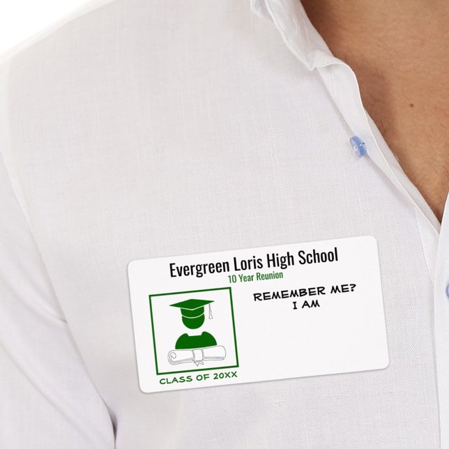 Étiquette Balise Nom de l'autocollant vert de la Réunion de  (Créateur téléchargé)