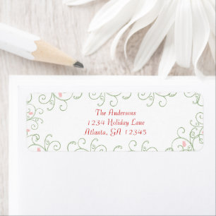 Étiquette Balises cadeaux de Noël Redbud Swirl