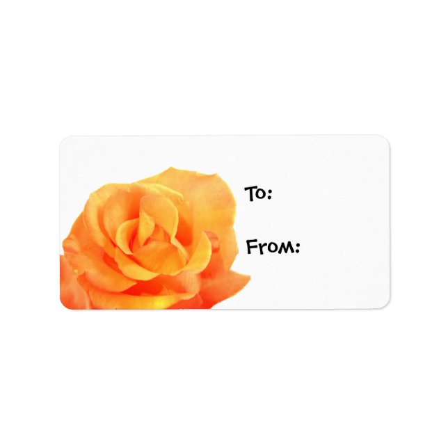 Étiquette Balises cadeaux Rose orange (Devant)