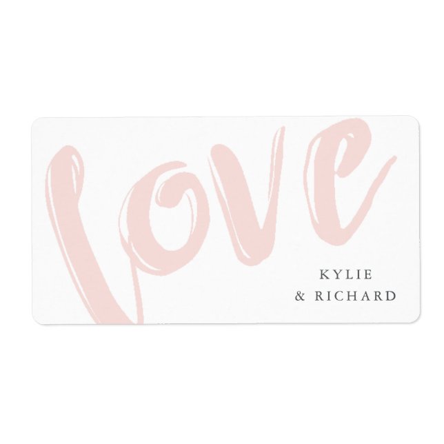 Étiquette Balises Favor de mariage | Love Typography (Devant)