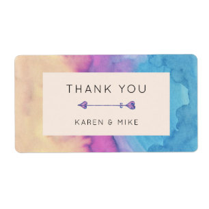 Étiquette Balises Favor de mariage   Texture aquarelle