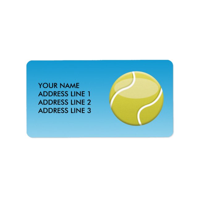 Étiquette Balle de tennis (Devant)