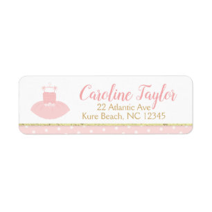 Étiquette Ballerina Tutu fête d'anniversaire