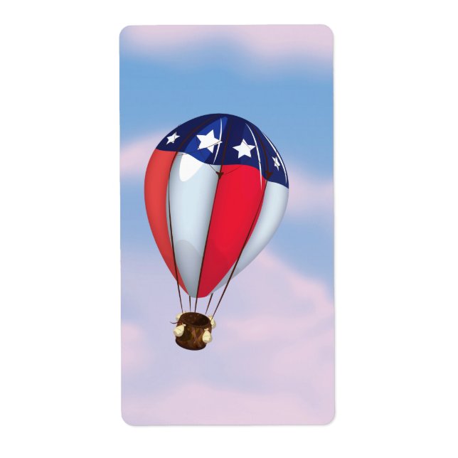 Étiquette Ballons à air chaud (Devant)