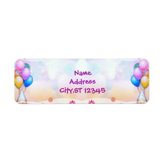 Étiquette Ballons de fête d'anniversaire