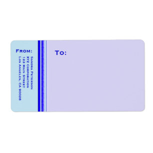 Étiquette Bande bleu vif sur pastel professionnel affaires