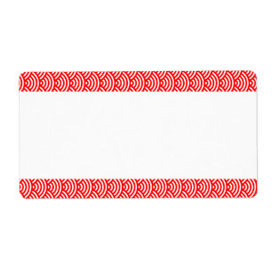 Étiquette Bande centrale - Motif à échelle de poisson
