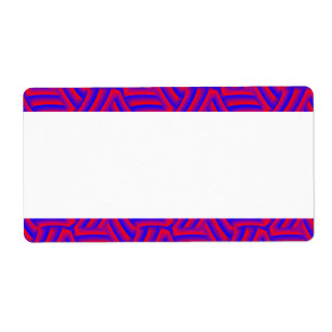 Étiquette Bande centrale - Motif géométrique