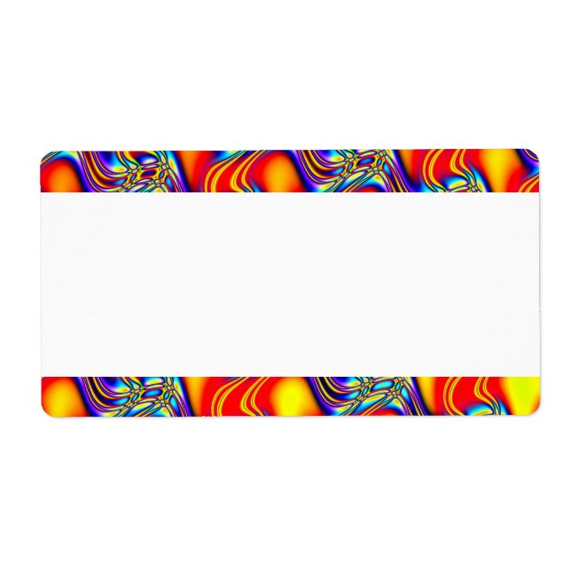 Étiquette Bande centrale - Motif multicolore (Devant)