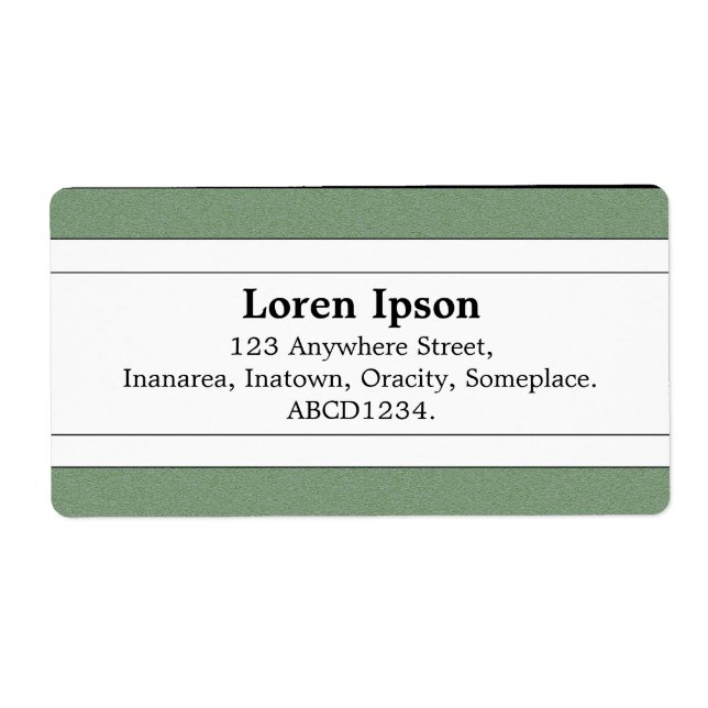 Étiquette Bande Centre II - Sable vert (Devant)