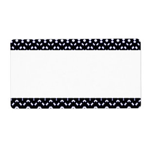 Étiquette Bande Centre - Motif noir et blanc