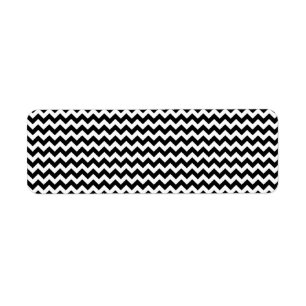 Étiquette Bande de Chevron noir et blanc