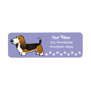 Étiquette Bande dessinée Basset Hound