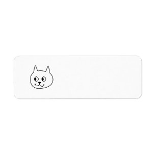 Étiquette Bande dessinée blanche de chat