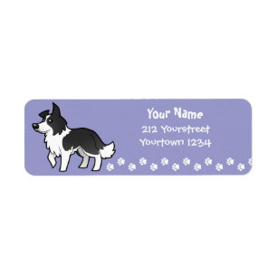 Étiquette Bande dessinée border collie