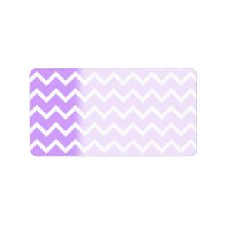 Étiquette Bandes de Zigzag violet et blanc.
