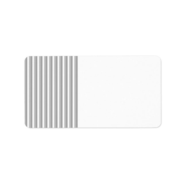 Étiquette Bandes grises et blanches. Motif. (Devant)