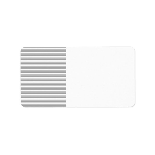 Étiquette Bandes grises et blanches. Motif. (Devant)