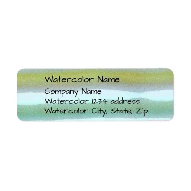 Étiquette Bandes multicolores, grain de film, aquarelle (Devant)