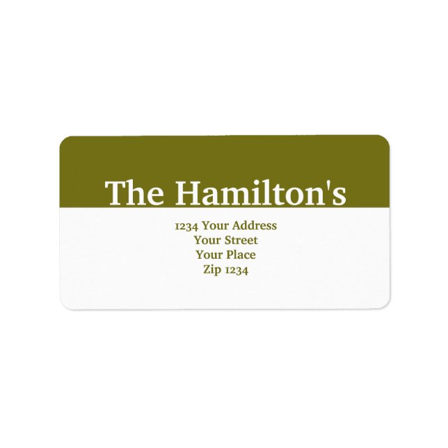 Étiquette Bannière verte moderne (Devant)