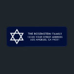 Étiquette Bar Mitzvah et Bat mitzvah Blue Address<br><div class="desc">Bar Mitzvah et Bat mitzvah Blue Étiquette de adresse</div>