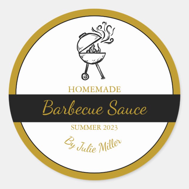 Étiquette barbecue maison Sauce barbecue (Devant)