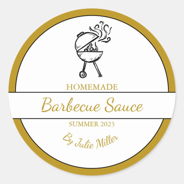 Étiquette barbecue maison Sauce barbecue (Devant)