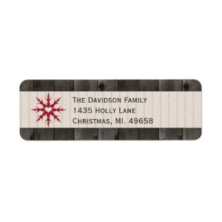 Étiquette Barn Wood Country Charm Retourner l'adresse Étique