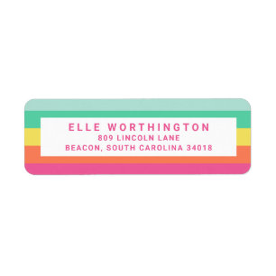Étiquette Barrage de couleur Rainbow Sherbet personnalisé