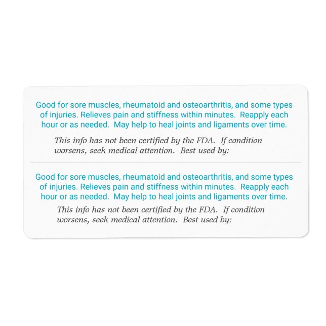 Étiquette Barrière musculaire demi-taille (Devant)