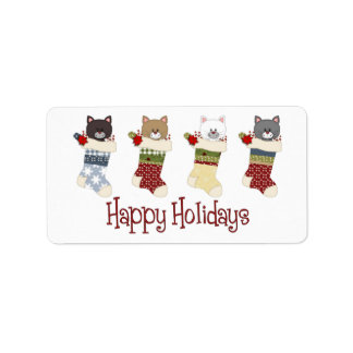 Étiquette Bas de chat de Noël