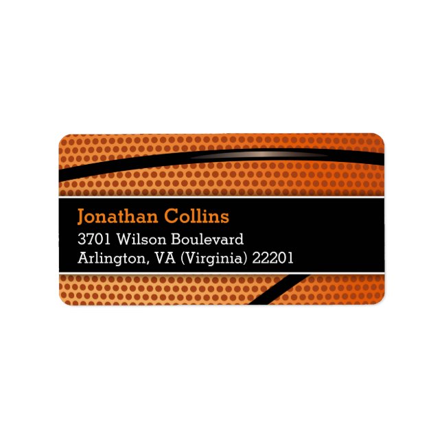 Étiquette Basket-ball personnalisé | Sport (Devant)