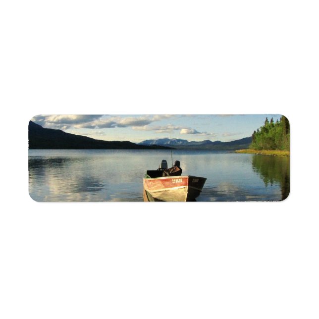 Étiquette Bateau sur le rivage (Devant)