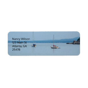 Étiquette Bateaux à voile sur la rivière