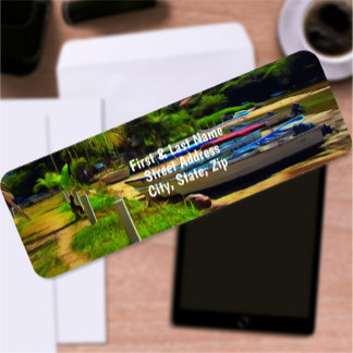 Étiquette Bateaux Mismaloya sur la rivière 0350 Adresse