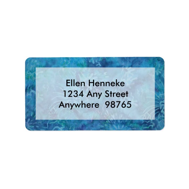 Étiquette Batik Ocean Floor (Devant)