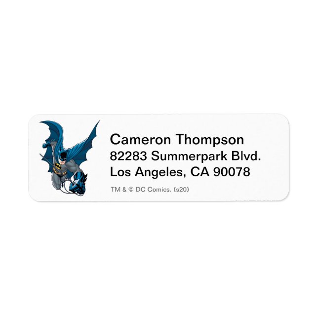 Étiquette Batman balance de la corde (Devant)