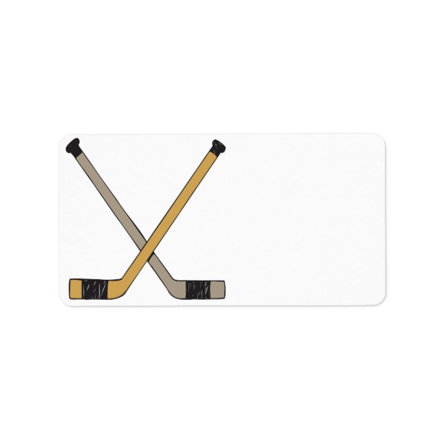 Étiquette Bâtons de hockey (Devant)