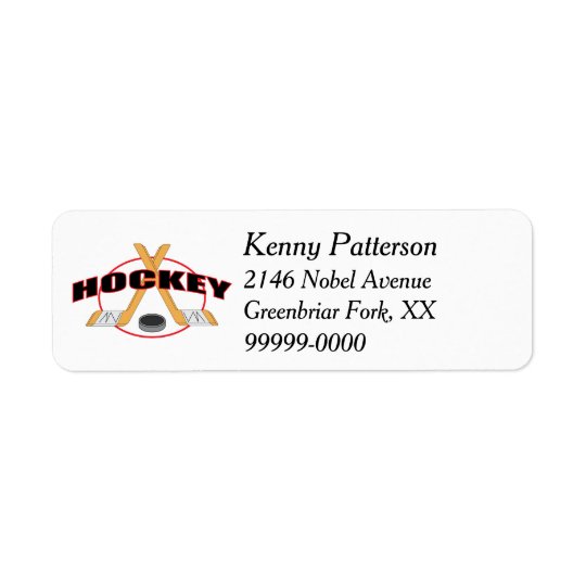 Étiquette Bâtons de hockey et ligne du galet 4