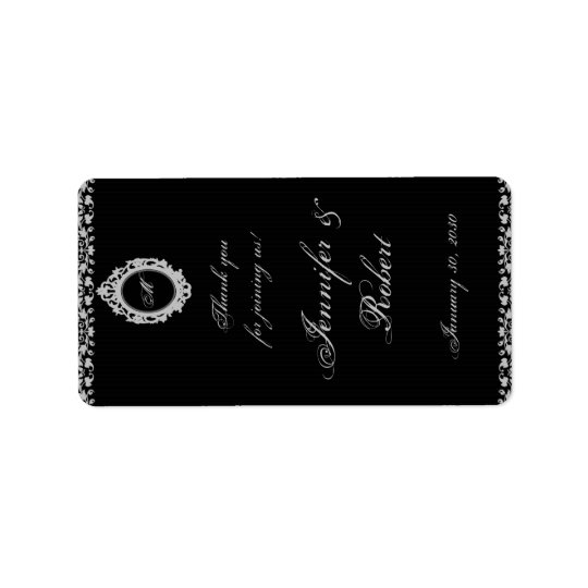 Étiquette Baume à lèvres gothique de monogramme de cadre